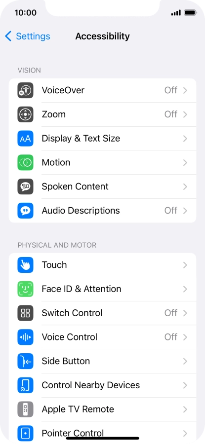 Press Display & Text Size.
