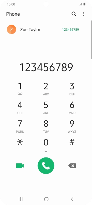 Key in the required number and press the call icon.