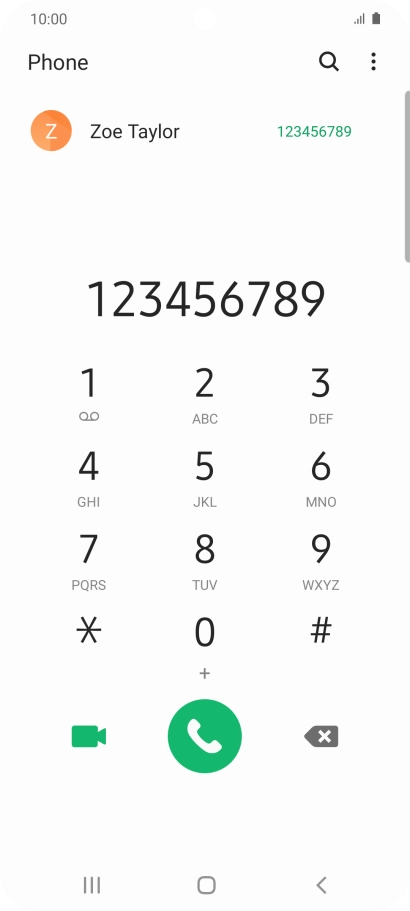 Key in the required number and press the call icon.