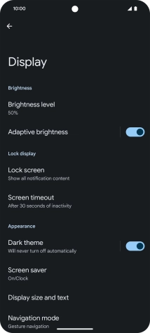 Press the indicator next to 