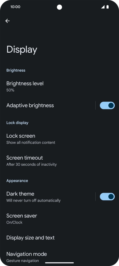 Press the indicator next to 