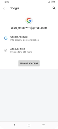 Press Account sync.