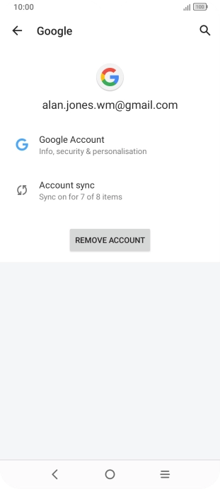 Press Account sync.