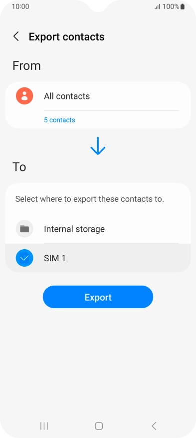 Press Export.