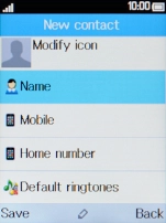 Select Name and key in the required name.