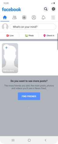 Press the text input field.