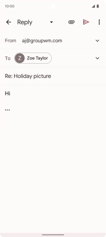 Write the required text and press the send icon.