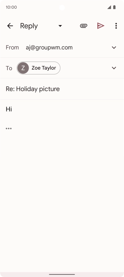 Write the required text and press the send icon.