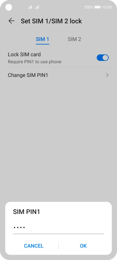 Key in your current PIN and press OK.