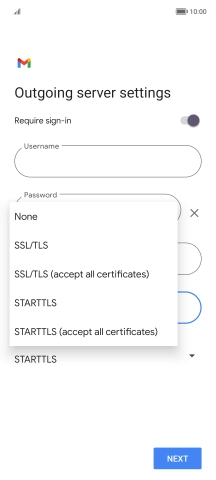 Press SSL/TLS.