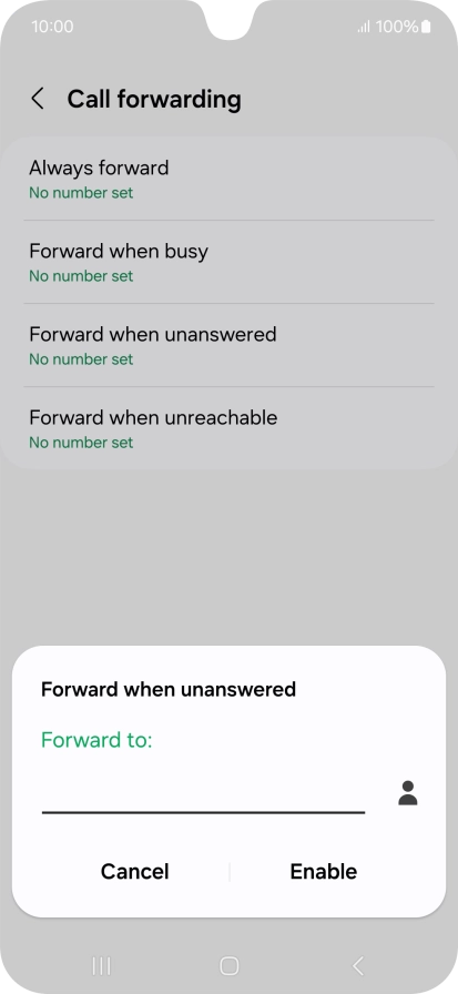 Key in +447836121121 and press Enable.