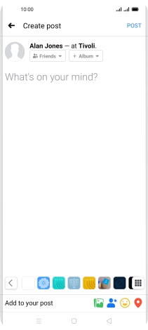 Press the text input field.
