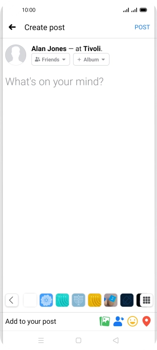 Press the text input field.