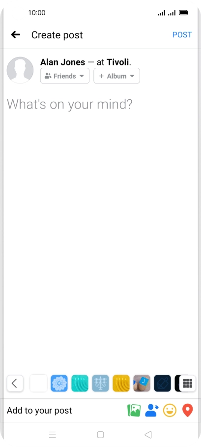 Press the text input field.