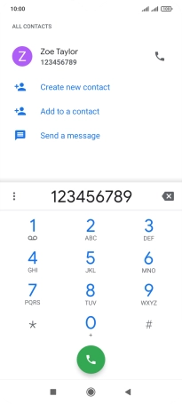 Key in the required number and press the call icon.