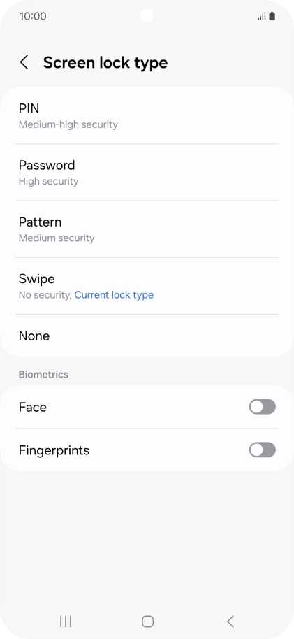 Press Fingerprints.