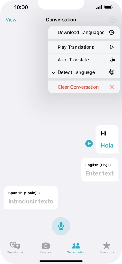 Press Clear Conversation.
