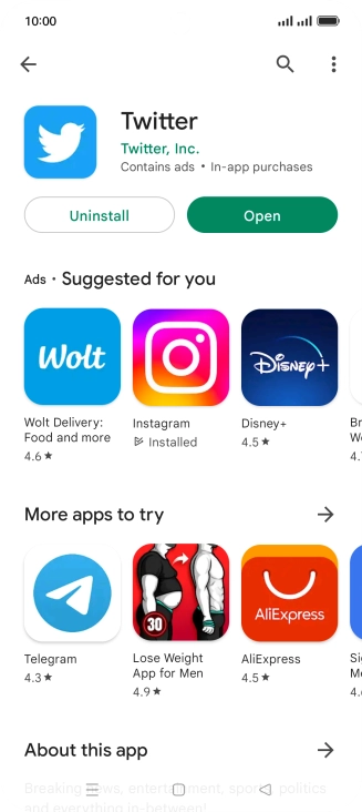 Press the Home key to return to the home screen.