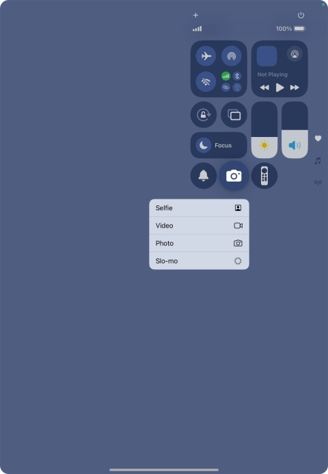 Press and hold the required function to see more actions.