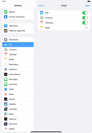 If this screen is displayed, you email account has been recognised and set up automatically. Follow the instructions on the screen to key in more information and finish setting up your tablet.