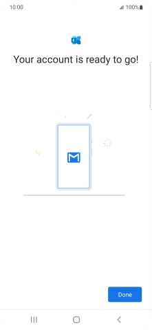 If this screen is displayed, your email account has been recognised and is being set up automatically. Follow the instructions on the screen to key in more information and finish setting up your phone.