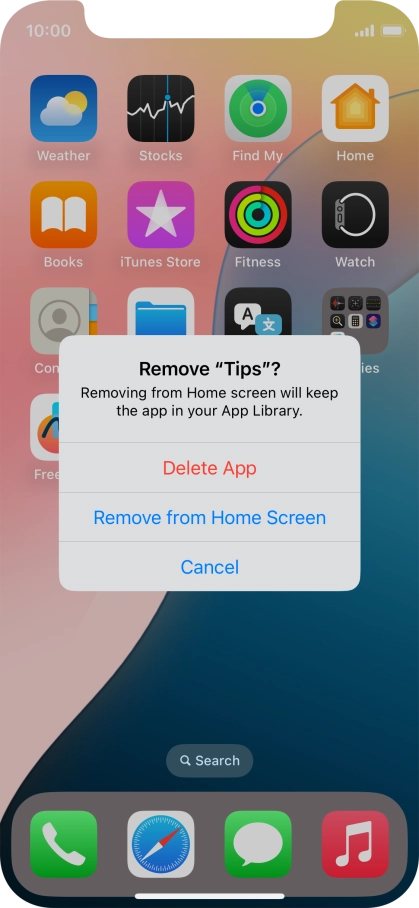 Press Delete App.