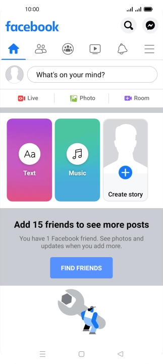 Press the text input field.