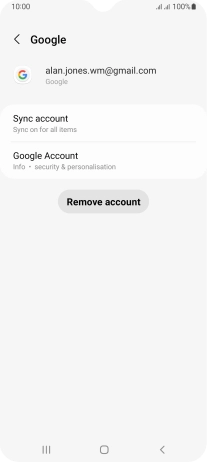 Press Sync account.