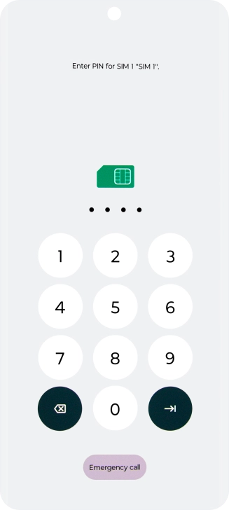 If you're asked to key in your PIN, do so and press arrow right.