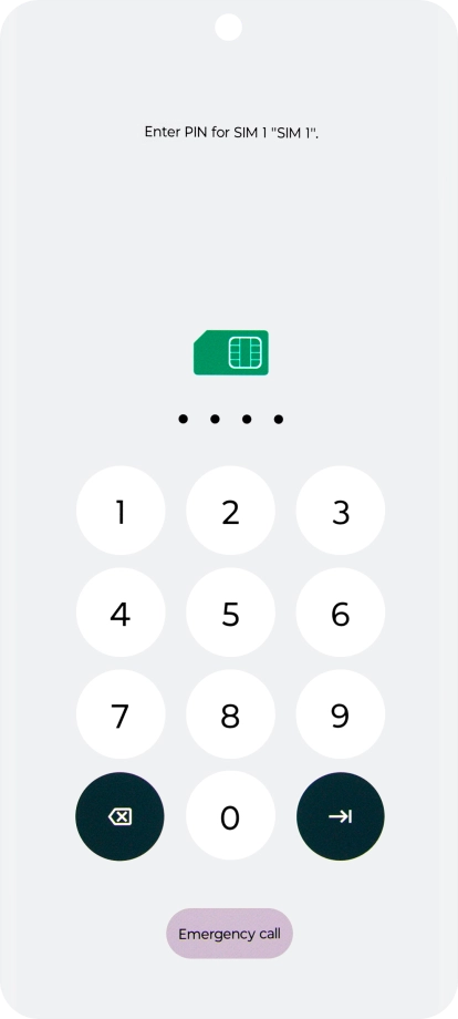 If you're asked to key in your PIN, do so and press arrow right.
