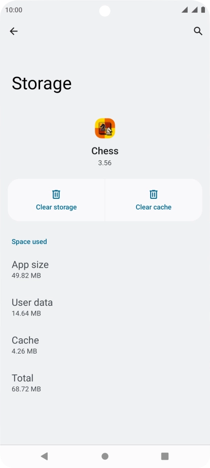 Press Clear cache.