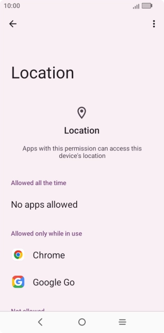 Press the required app.