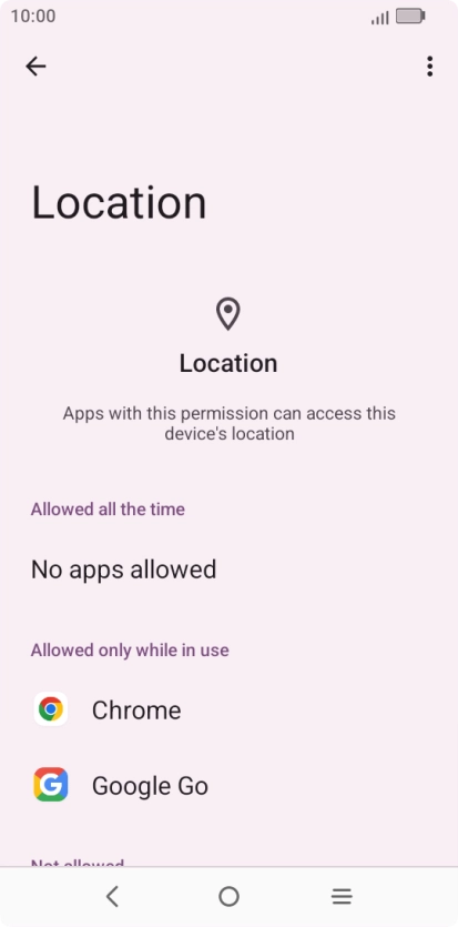 Press the required app.