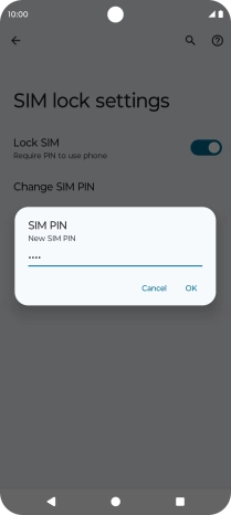 Key in a new four-digit PIN and press OK.