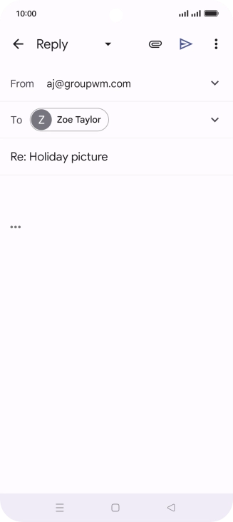 Press the text input field and key in the required text.