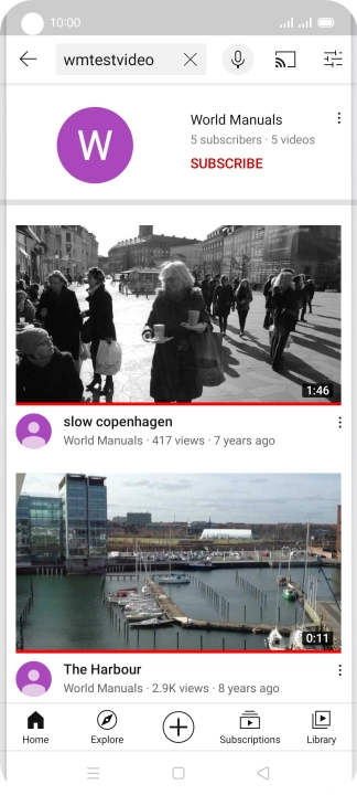 Press the required video clip.