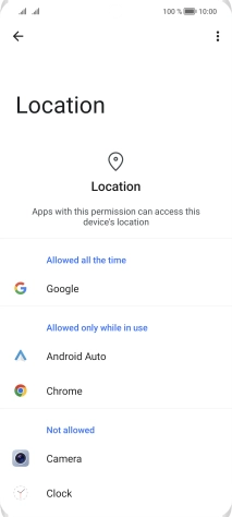 Press the required app.