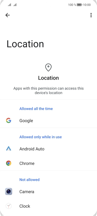 Press the required app.