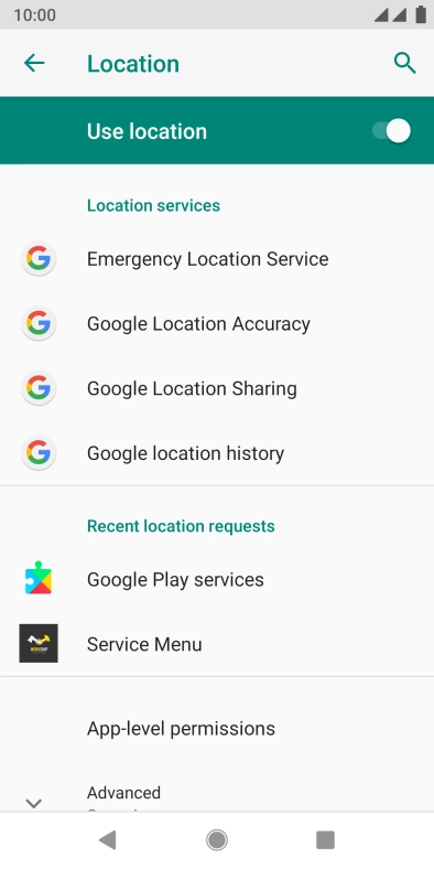 Press App-level permissions.