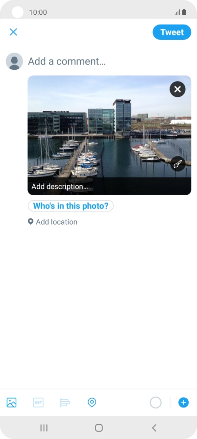 Press the text input field.