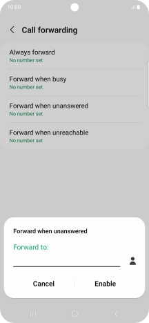 Key in +447836121121 and press Enable.