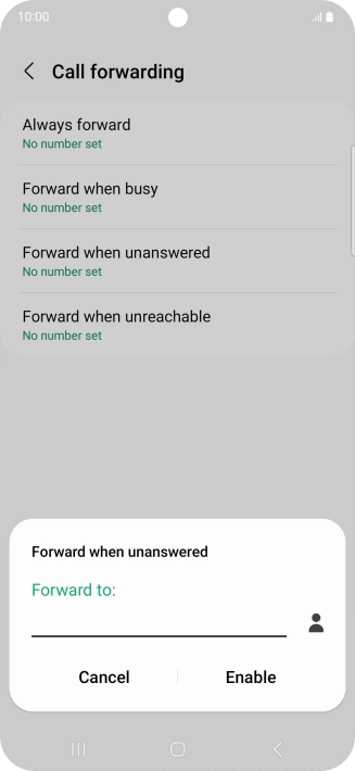 Key in +447836121121 and press Enable.