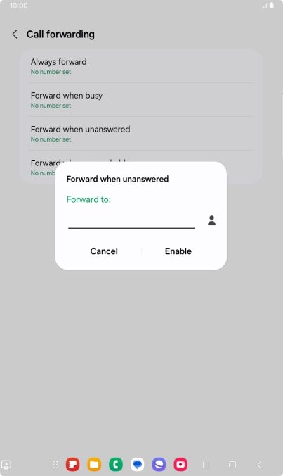 Key in +447836121121 and press Enable.