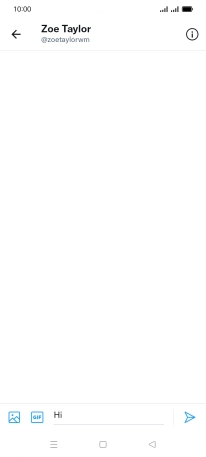 Write the required message and press the send icon.
