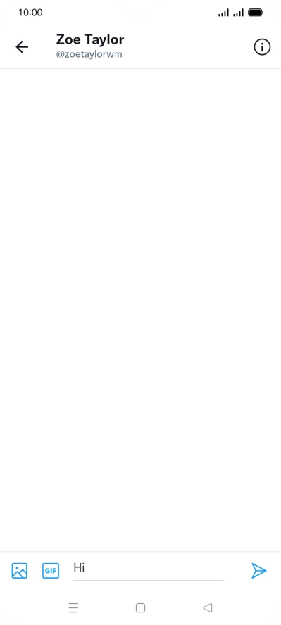 Write the required message and press the send icon.