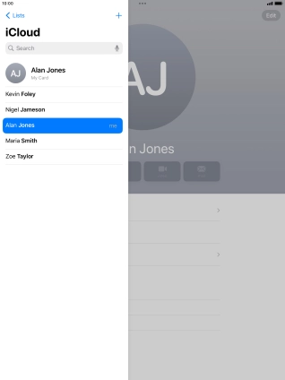 Press the new contact icon.