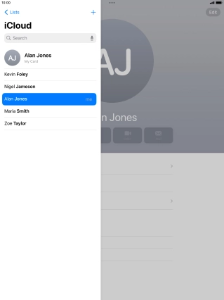 Press the new contact icon.