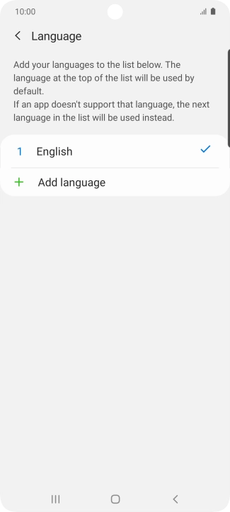 Press Add language.