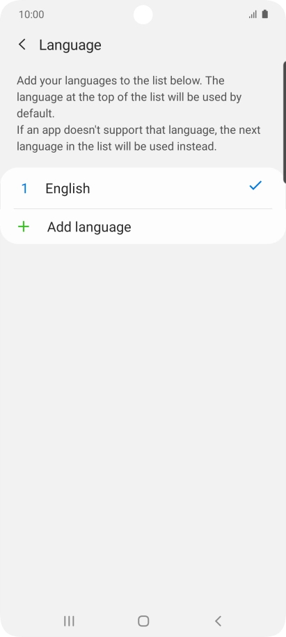 Press Add language.