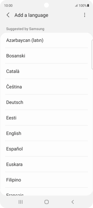 Press the required language.